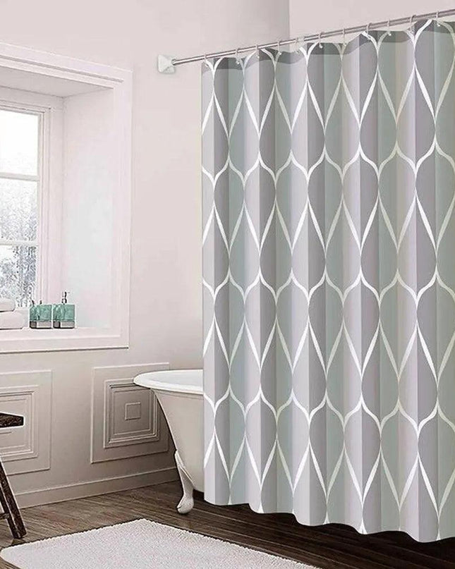 Bold Graphic Prints Water-Resistant Polyester Shower Curtain - Durable, Easy to Clean & Stylish