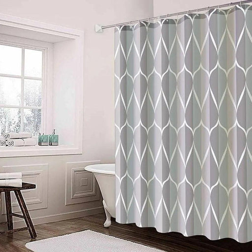 Unique Printed Polyester Fabric Shower Curtain - Water Repellent & Machine Washable