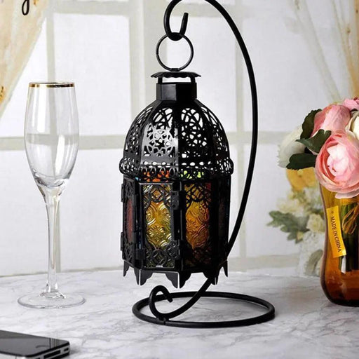 Moroccan Lantern Candle Holder Set: Festive Home Decor for Halloween Season