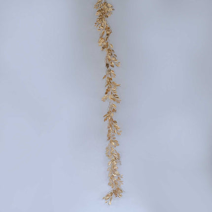 AliKopy 6ft Artificial Magnolia Leaf Garland - Metallic Gold, Decorati