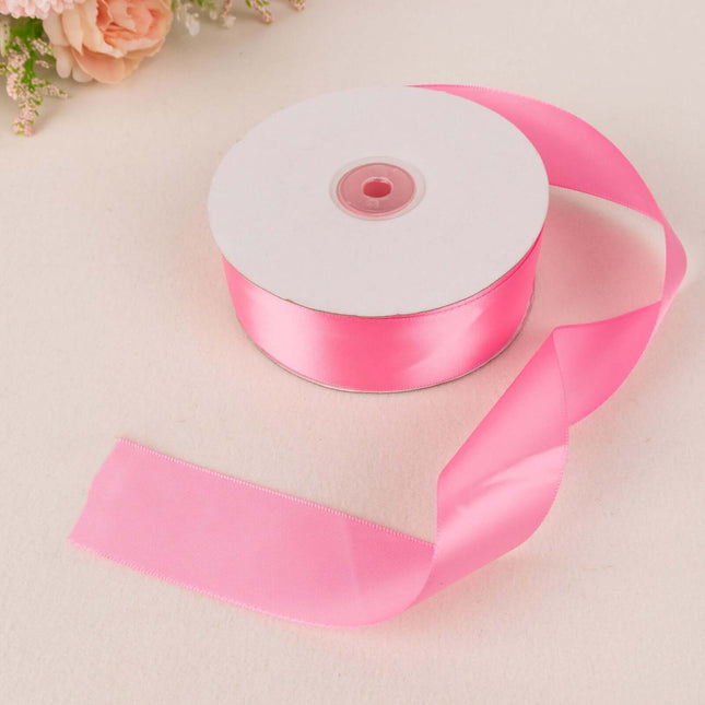 AliKopy 50 Yards 1.5" Pink Satin Ribbon - Single Face, Durable & Elega