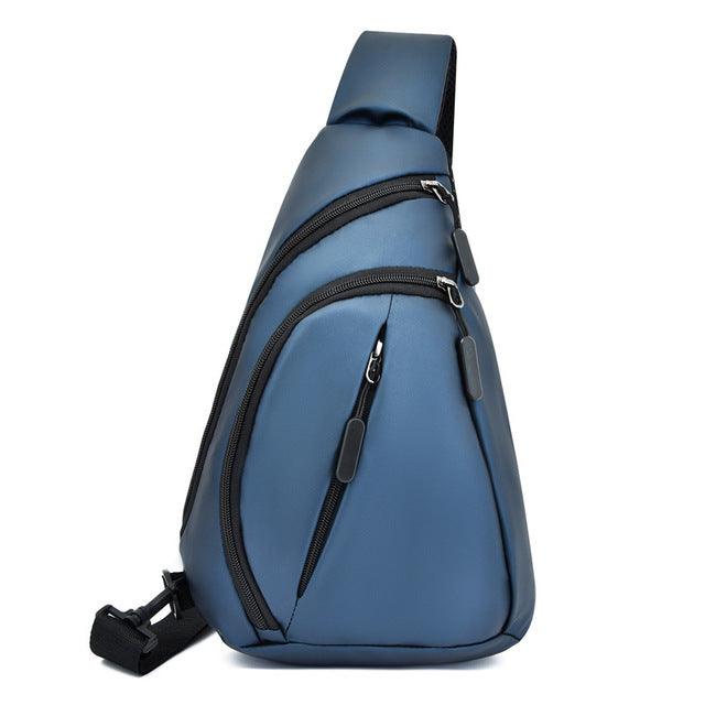 Oxford Embossed Backpack with Rain Cover and Versatile Features