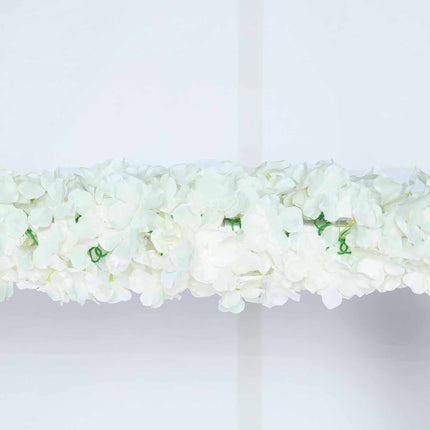 AliKopy 7ft Cream Silk Hydrangea Hanging Garland, Durable & Elegant