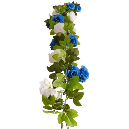 AliKopy 2 Pack 7ft Silk Mini Rose Flower Garland, 26 Flower Heads