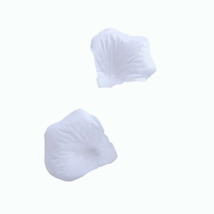 AliKopy 500-Pack White Silk Rose Petals - Round Design, Table Decor