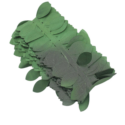 AliKopy Taffeta Ribbon Sash - 50ft Green with 4" Leaf Petal Design