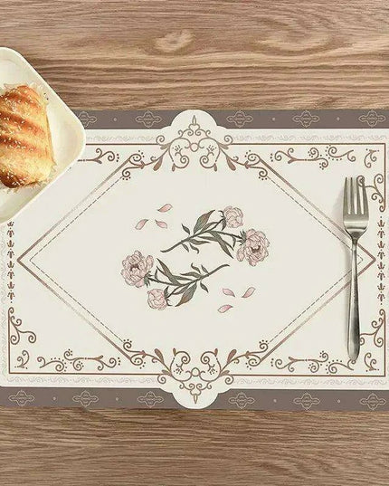 Sleek Eco-Friendly Japanese PVC Leather Dining Placemat Set - Stylish and Practical