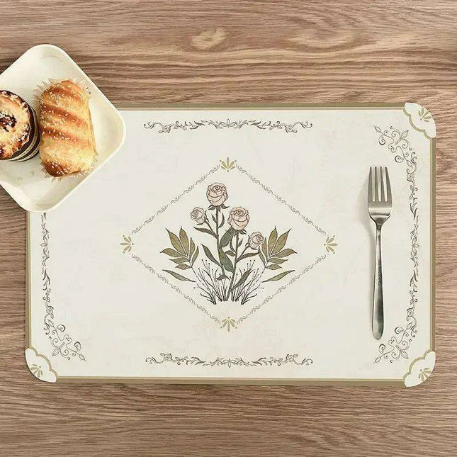 Sleek Eco-Friendly Japanese PVC Leather Dining Placemat Set - Stylish and Practical