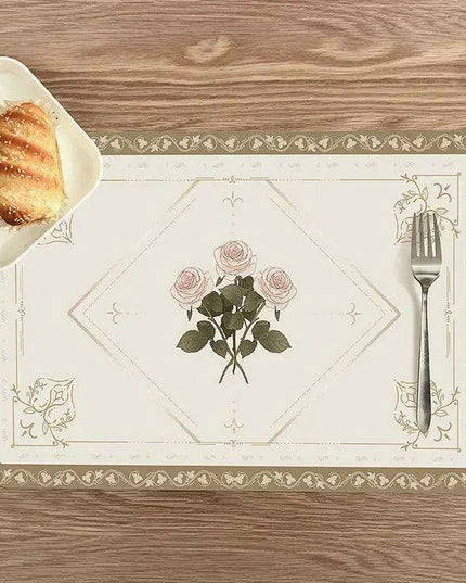 Sleek Eco-Friendly Japanese PVC Leather Dining Placemat Set - Stylish and Practical