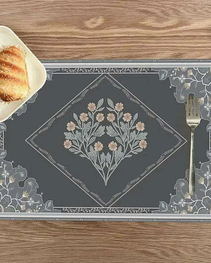 Sleek Eco-Friendly Japanese PVC Leather Dining Placemat Set - Stylish and Practical