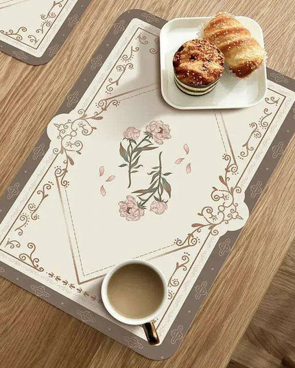 Sleek Eco-Friendly Japanese PVC Leather Dining Placemat Set - Stylish and Practical