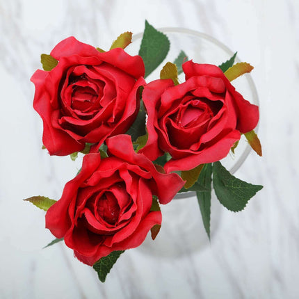 AliKopy 31" Red Long Stem Artificial Silk Roses - 24 Pcs, Realistic De