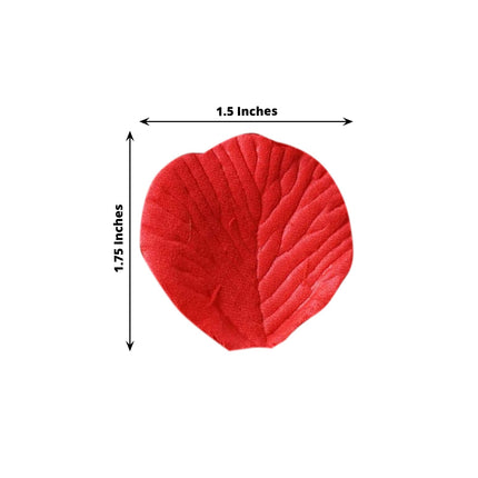 AliKopy 500-Pack Red Silk Rose Petals - Round Design, Table Decor