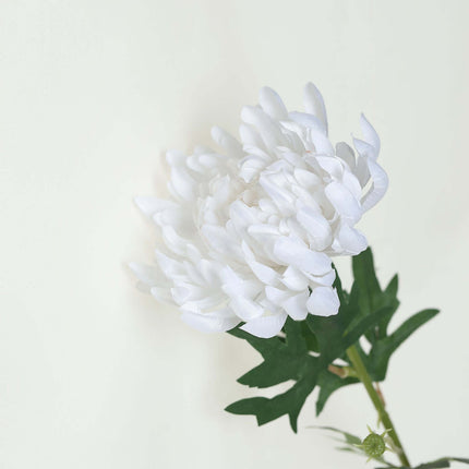 AliKopy 27" Artificial Silk Chrysanthemum Bouquet - 3 Stems, Large Fau