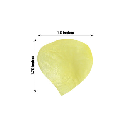 AliKopy 500-Pack Yellow Silk Rose Petals - Round Design, Table Decor