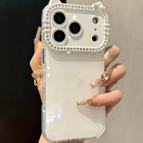 [Simple White] [Full-Coverage, Precision-Hole Diamond-Inlaid, Kt Cat On The Side]