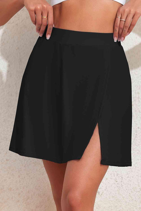 Beachside Pocketed Skirt with Chic Slit