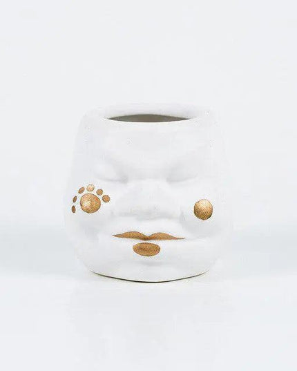 Playful Clown Ceramic Planter - Unique Tabletop Decor Piece