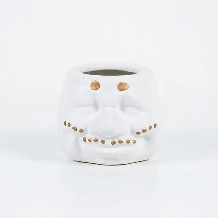 Playful Clown Ceramic Planter - Unique Tabletop Decor Piece