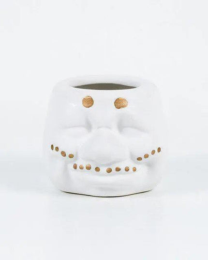 Playful Clown Ceramic Planter - Unique Tabletop Decor Piece