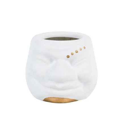 Playful Clown Ceramic Planter - Unique Tabletop Decor Piece