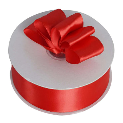 AliKopy 50 Yards 1.5" Red Satin Ribbon - Single Face, Decorative Shine