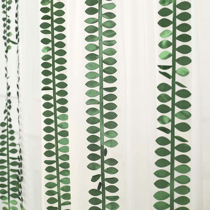 AliKopy Taffeta Ribbon Sash - 50ft Green with 4" Leaf Petal Design