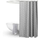 Striped Extra Long Soft Shower Curtain with PEVA Fabric