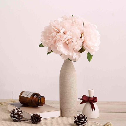 AliKopy 11" Blush Real Touch Silk Peonies Bouquet - Lifelike & Elegant