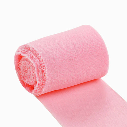 AliKopy 2 Pack 6yd Pink Chiffon Ribbon Roll - Soft, Versatile for Gift