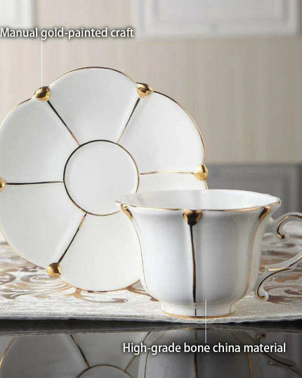 Exquisite Gold Pearl Bone China Coffee Set for Luxurious Entertaining