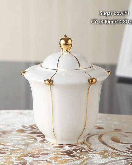 Exquisite Gold Pearl Bone China Coffee Set for Luxurious Entertaining
