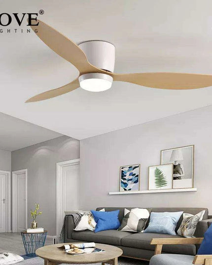 Contemporary White Ceiling Fan with LED Illumination, Remote Control, and Adjustable Diameters - 42/52 Inches