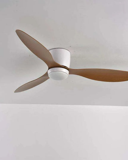 Contemporary White Ceiling Fan with LED Illumination, Remote Control, and Adjustable Diameters - 42/52 Inches