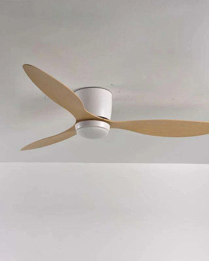 Contemporary White Ceiling Fan with LED Illumination, Remote Control, and Adjustable Diameters - 42/52 Inches