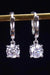 Sparkling 1 Carat Lab-Diamond Sterling Silver Drop Earrings with Platinum Finish