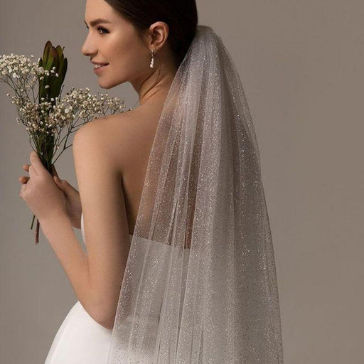 Moonlit Elegance Sequin Bridal Veil for Special Occasions