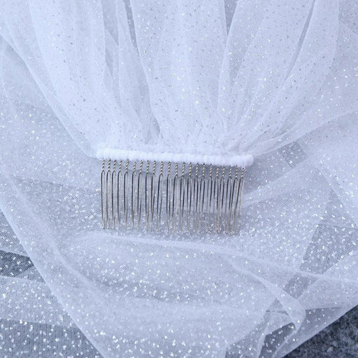 Sparkling Moonlight Glam Veil with Sequins