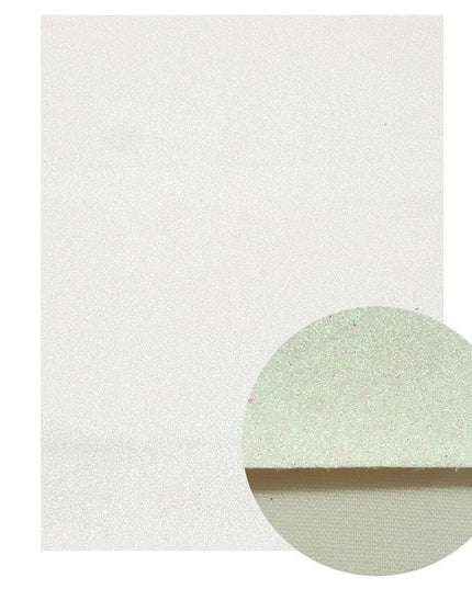 Sparkling White Glitter Fabric Crafting Set - DIY Kit for Stunning Artwork