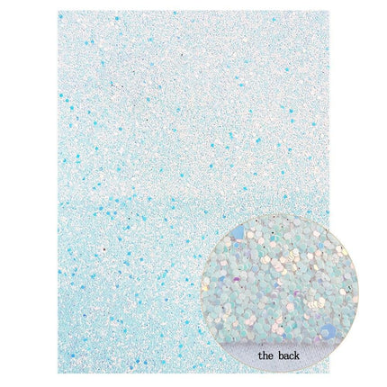 Sparkling White Glitter Fabric Crafting Set - DIY Kit for Stunning Artwork