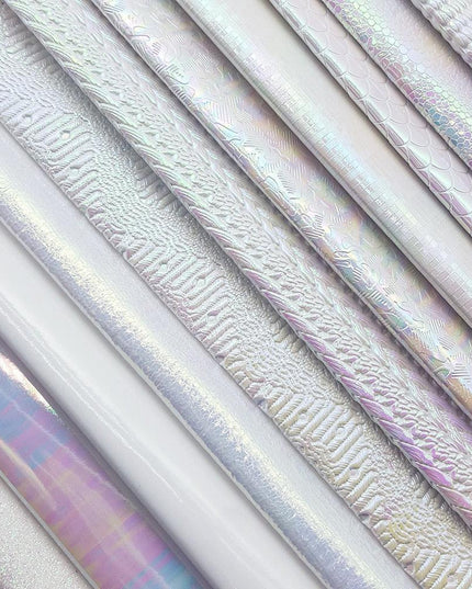 Sparkling White Glitter Fabric Crafting Set - DIY Kit for Stunning Artwork