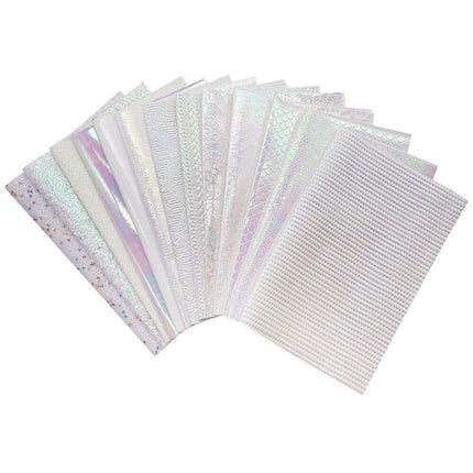 Sparkling White Glitter Fabric Crafting Set - DIY Kit for Stunning Artwork