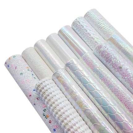 Sparkling White Glitter Fabric Crafting Set - DIY Kit for Stunning Artwork