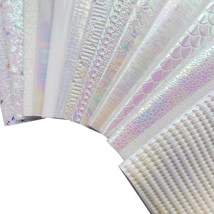 Sparkling White Glitter Fabric Crafting Set - DIY Kit for Stunning Artwork