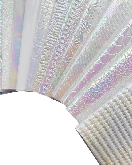 Sparkling White Glitter Fabric Crafting Set - DIY Kit for Stunning Artwork