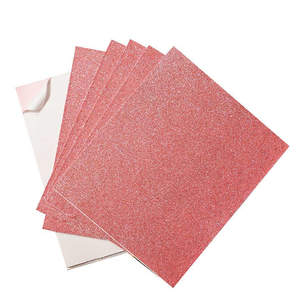AliKopy 10 Pack Rose Gold Self-Adhesive Glitter Foam Sheets, 12"x10