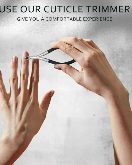 Precision Stainless Steel Cuticle Nippers with Spiral Spring Handle - Ultimate Nail Care Tool for Professionals