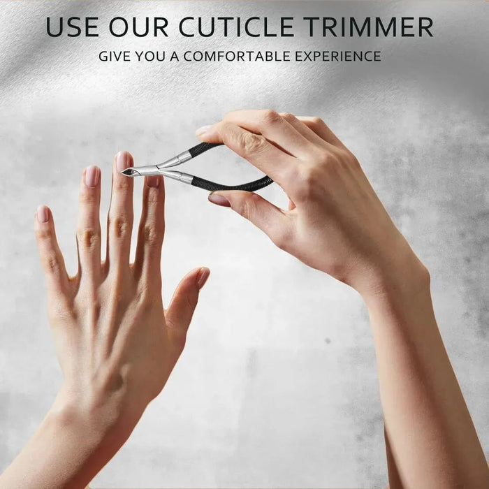 Precision Stainless Steel Cuticle Trimmer Set - Nail Care Kit for Salon-Quality Results