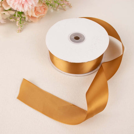AliKopy 50 Yards 1.5" Gold Satin Ribbon - Decorative & Durable Design