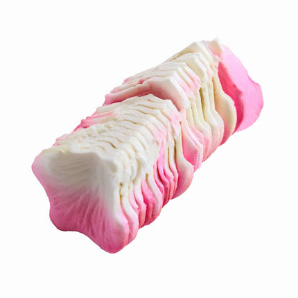 AliKopy 500-Pack Silk Rose Petals - White Pink Round Design, Table Dec
